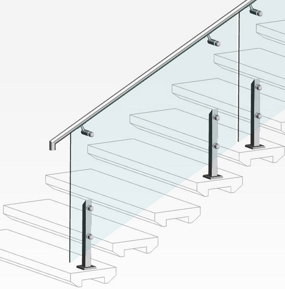 TOP Mounted Flat Balustrade with Glass – Sourcing Hardware